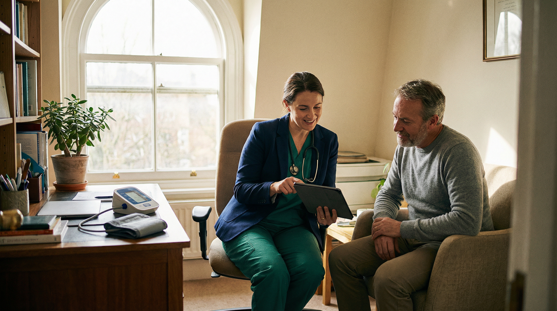 Doctor consultation between a cardiologist and patient