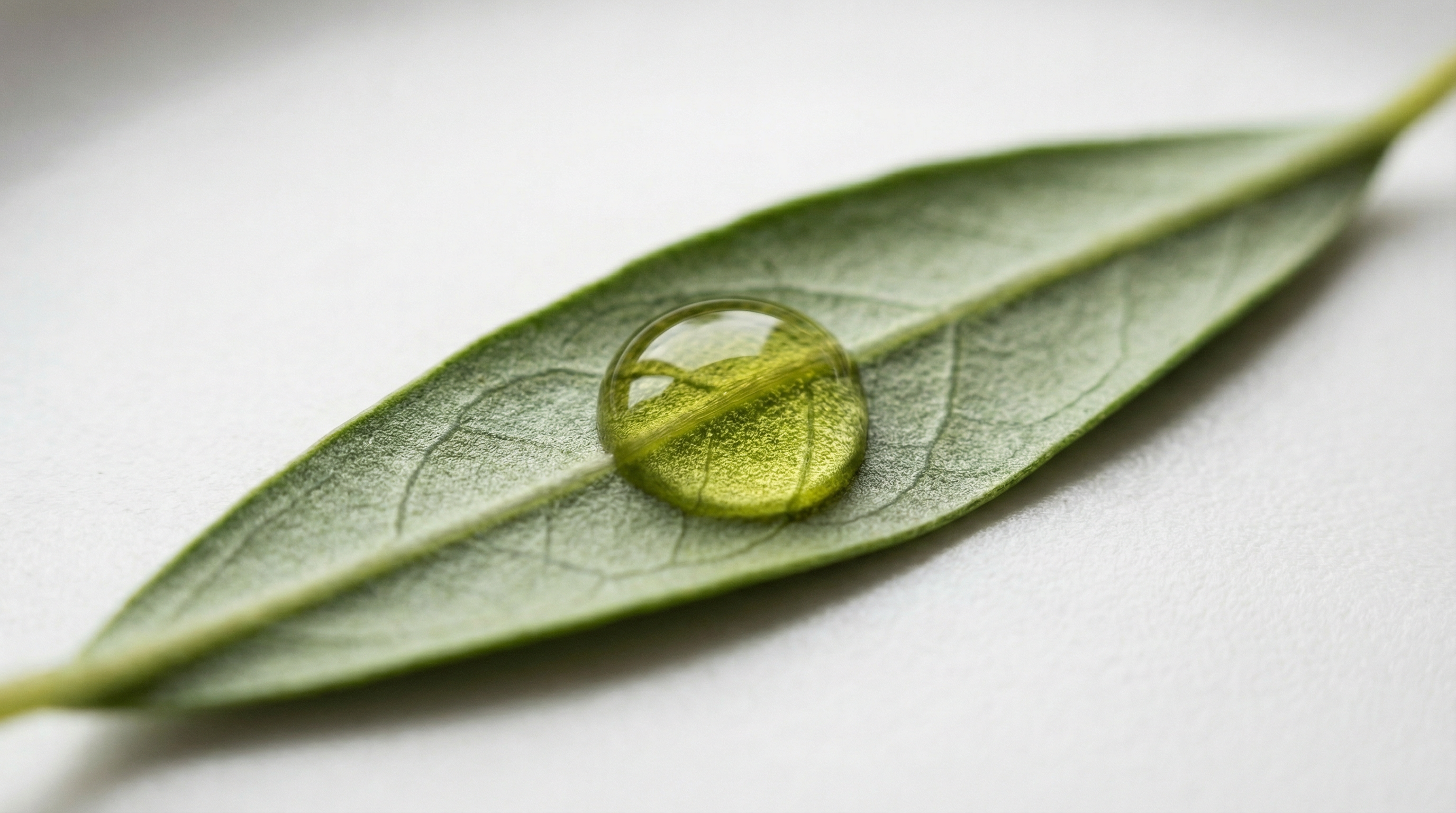 Olive leaf extract on an olive leaf